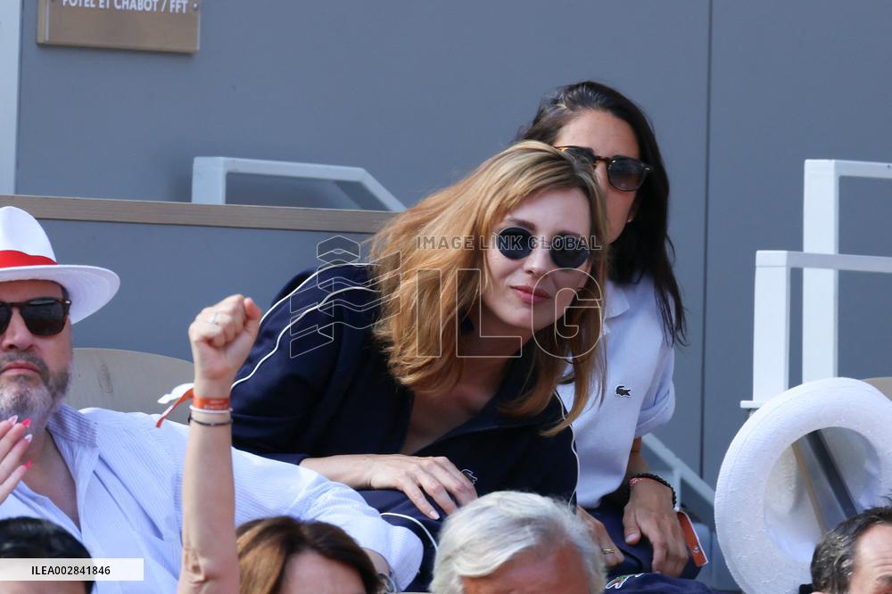 Celebrities During men's Final The 2024 French Open - Village Day Fiftheeen NB