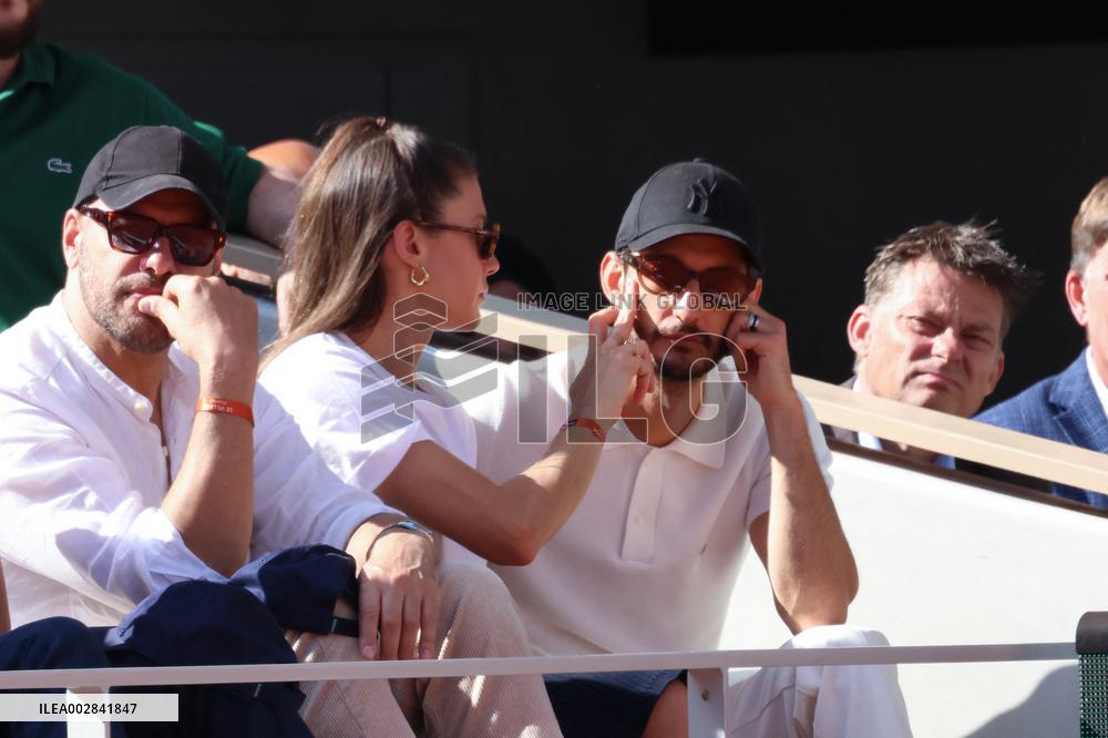 Celebrities During men's Final The 2024 French Open - Village Day Fiftheeen NB