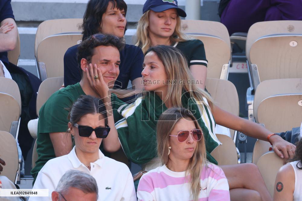 Celebrities During men's Final The 2024 French Open - Village Day Fiftheeen NB