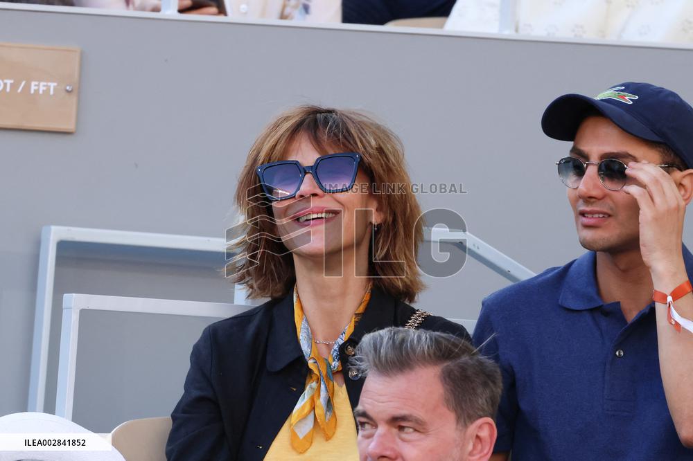 Celebrities During men's Final The 2024 French Open - Village Day Fiftheeen NB