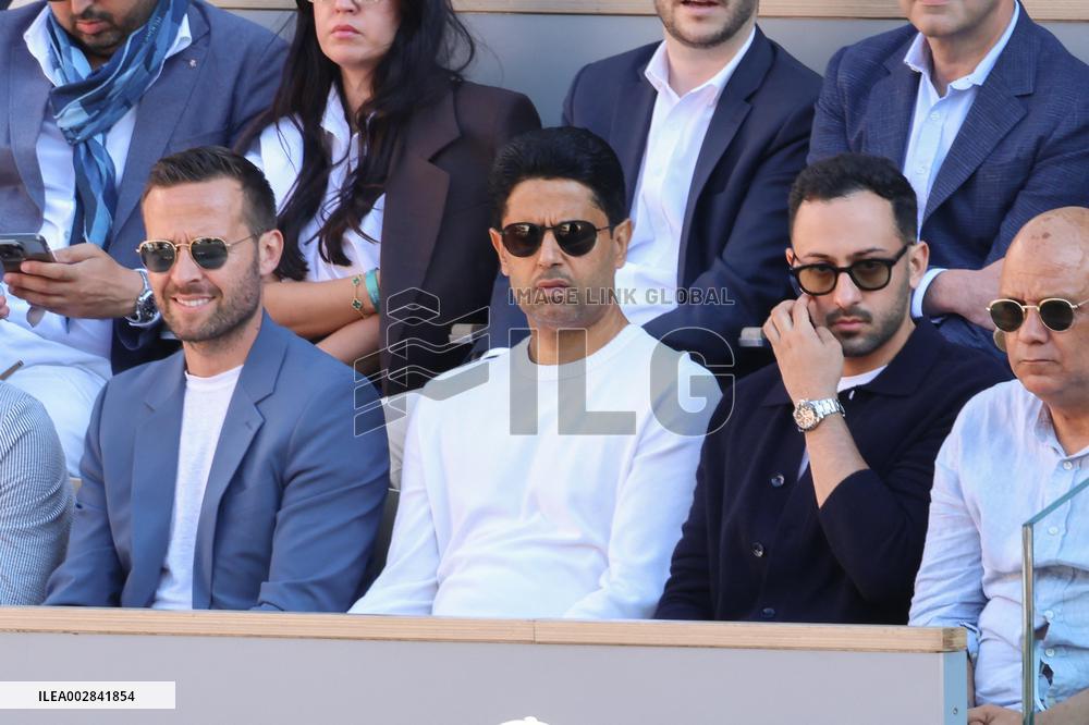 Celebrities During men's Final The 2024 French Open - Village Day Fiftheeen NB