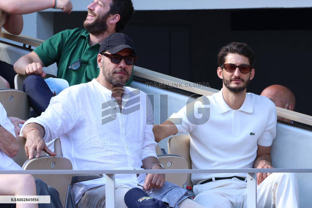 Celebrities During men's Final The 2024 French Open - Village Day Fiftheeen NB