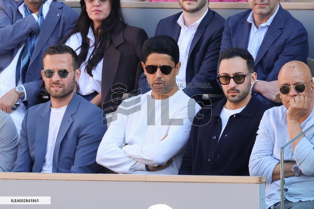 Celebrities During men's Final The 2024 French Open - Village Day Fiftheeen NB