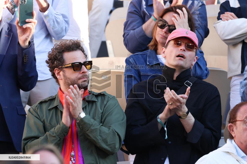 Celebrities During men's Final The 2024 French Open - Village Day Fiftheeen NB