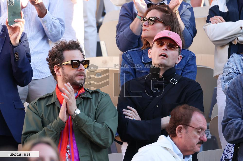Celebrities During men's Final The 2024 French Open - Village Day Fiftheeen NB