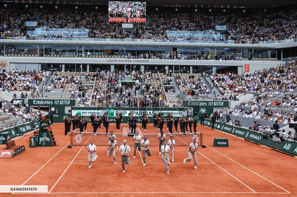 Celebrities During men's Final The 2024 French Open - Village Day Fiftheeen NB