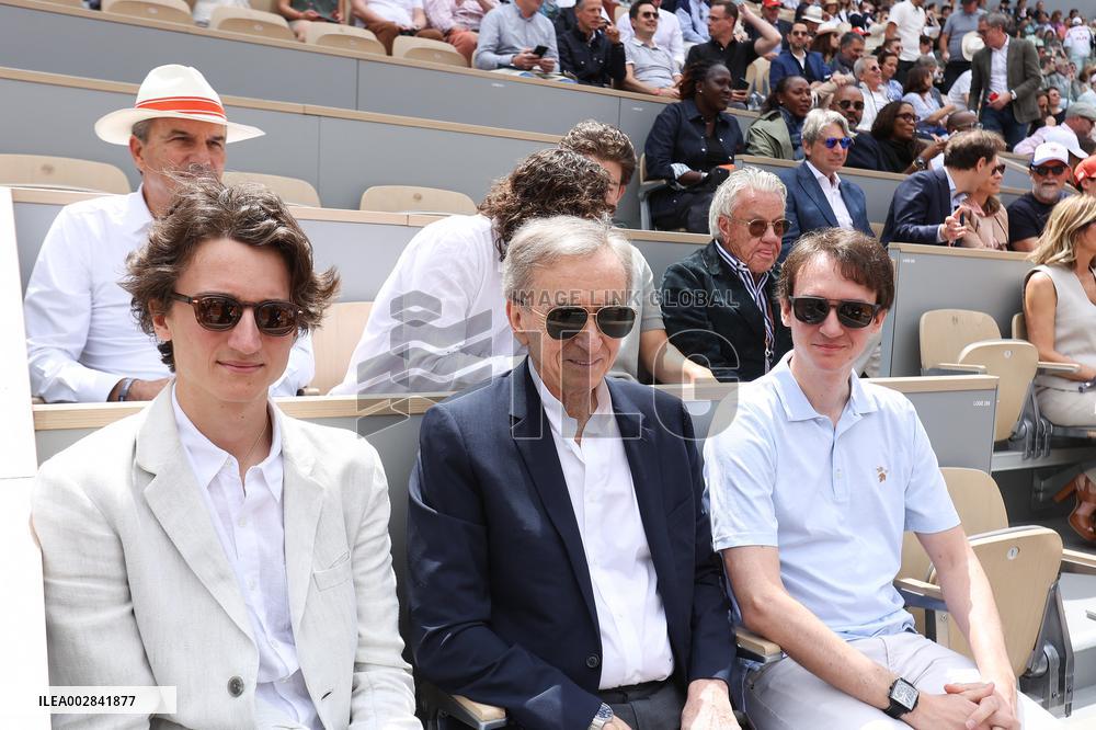Celebrities During men's Final The 2024 French Open - Village Day Fiftheeen NB
