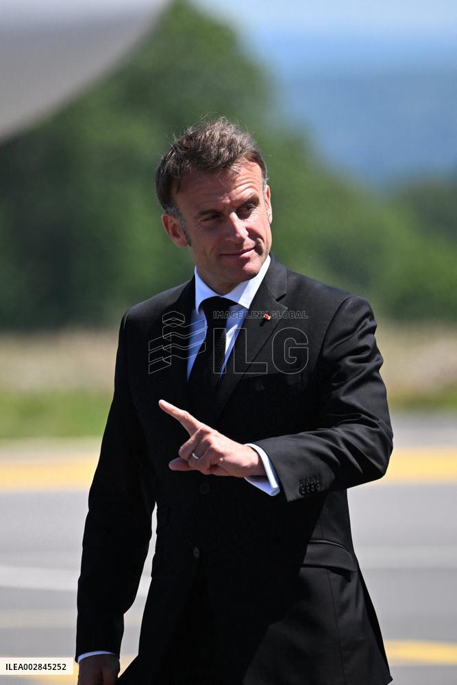 Macron And Steinmeier On Visit In Ouradour-Sur-Glane