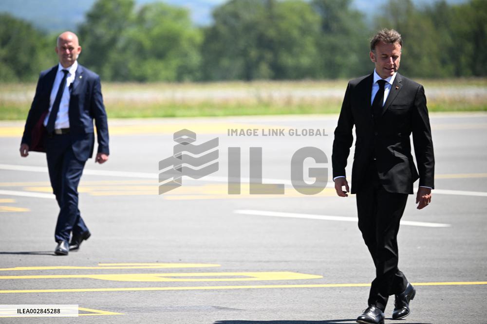 Macron And Steinmeier On Visit In Ouradour-Sur-Glane