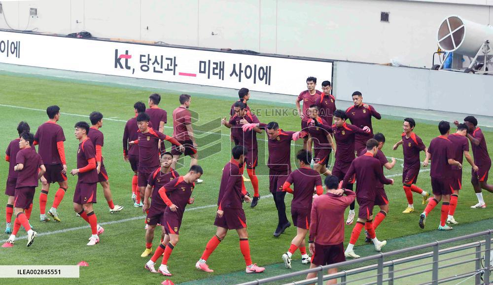 (SP)SOUTH KOREA-SEOUL-FOOTBALL-FIFA WORLD CUP QUALIFIER-TRAINING