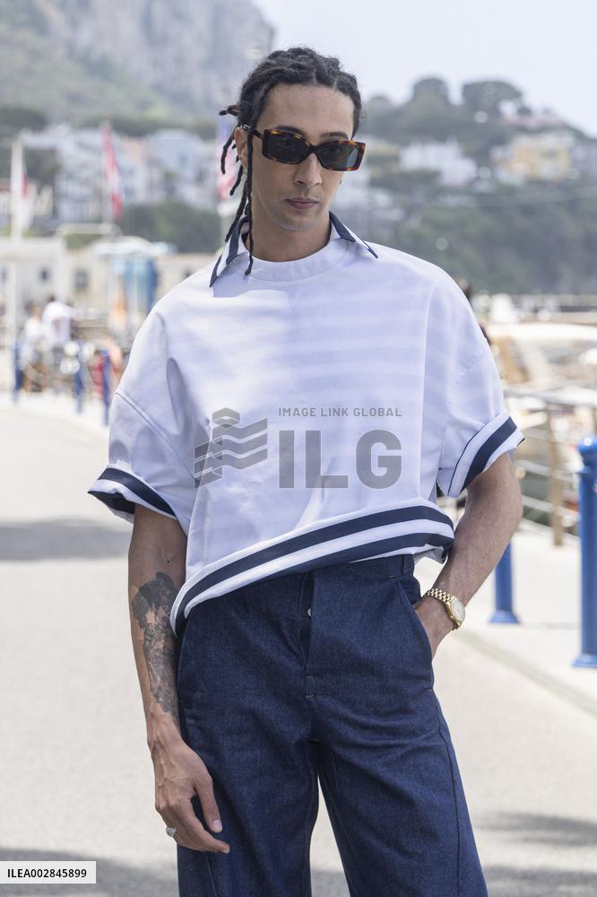 Ghali At Jacquemus 'La Casa' Cruise Collection Show - Capri