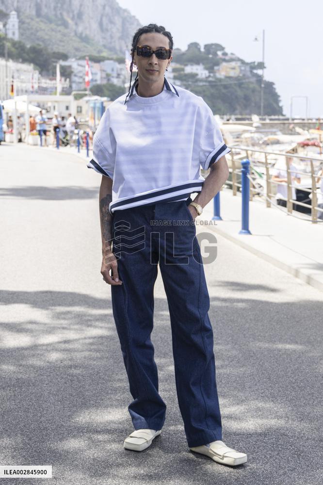 Ghali At Jacquemus 'La Casa' Cruise Collection Show - Capri