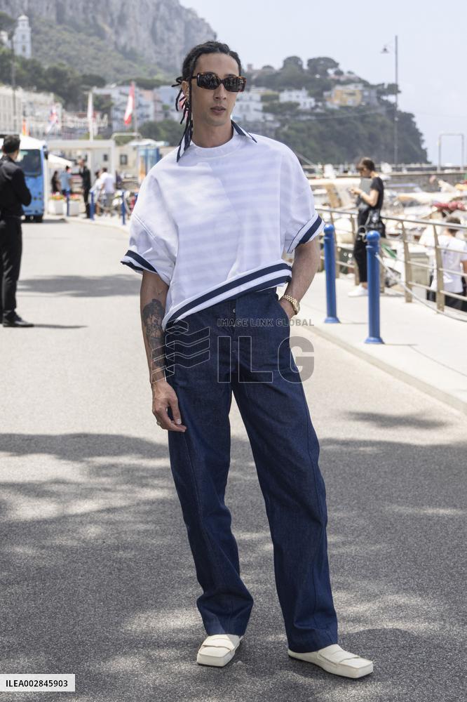 Ghali At Jacquemus 'La Casa' Cruise Collection Show - Capri