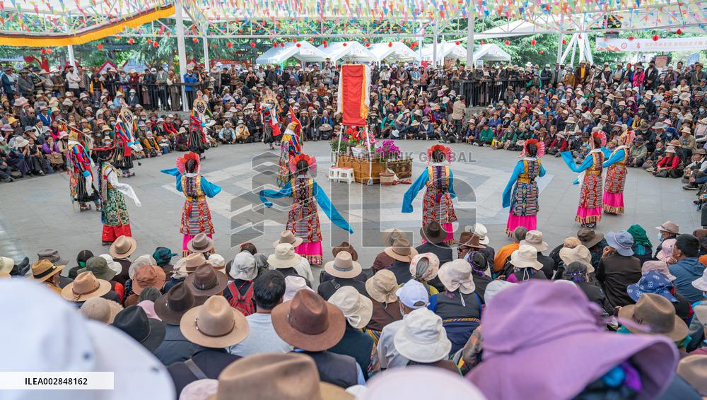 (InXizang)CHINA-XIZANG-TIBETAN OPERA-PERFORMANCE (CN)