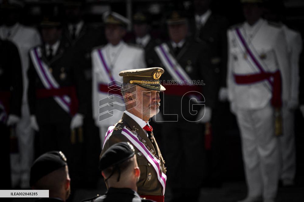 King Felipe Attends the Meeting The Royal and Military Order of Saint Hermenegildo - Spain