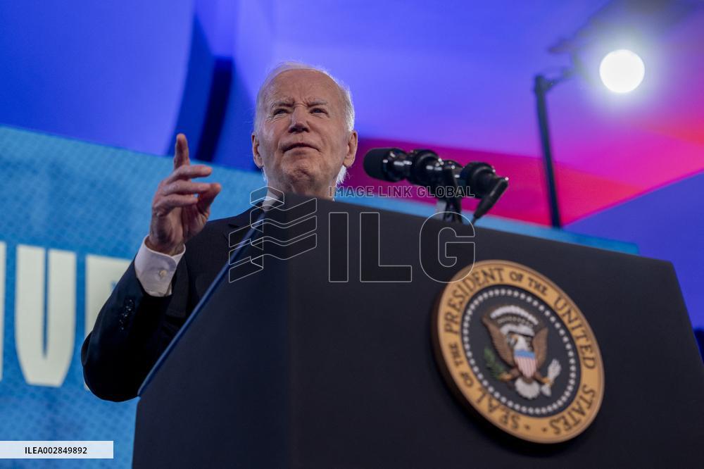 President Biden delivers remarks at "Gun Sense University" conference at the Hilton