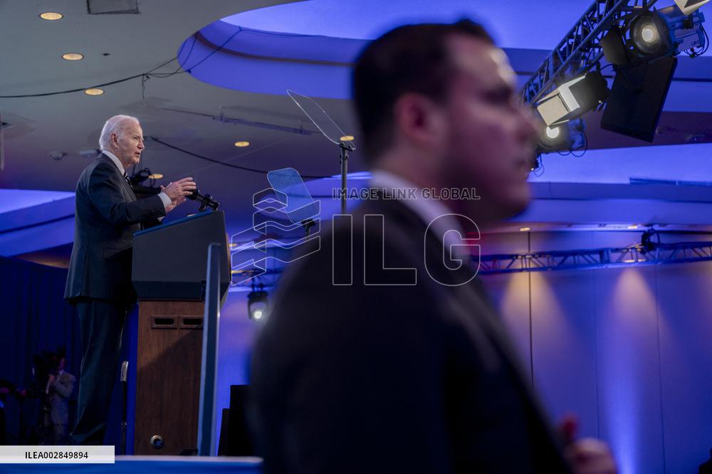 President Biden delivers remarks at "Gun Sense University" conference at the Hilton
