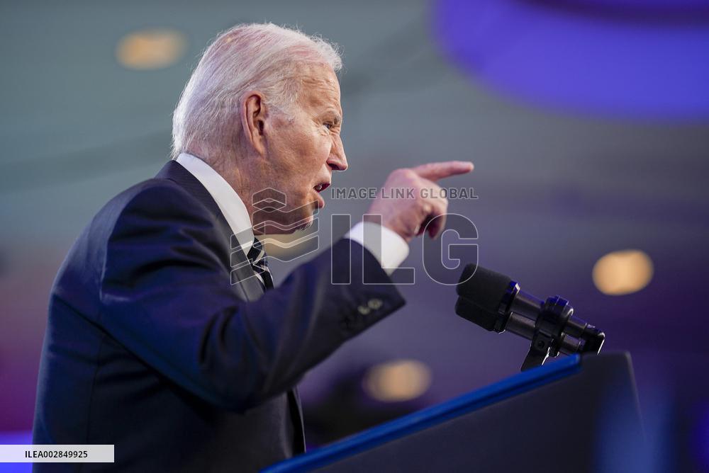 President Biden delivers remarks at "Gun Sense University" conference at the Hilton