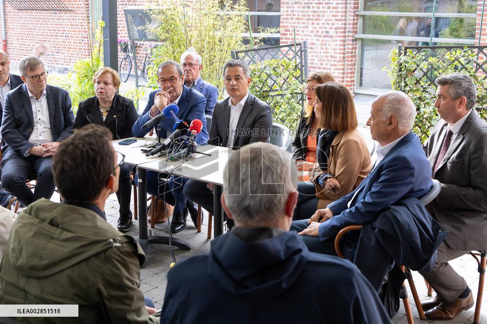 Gerald Darmanin Announces His Candidature For Legislative Elections - Halluin