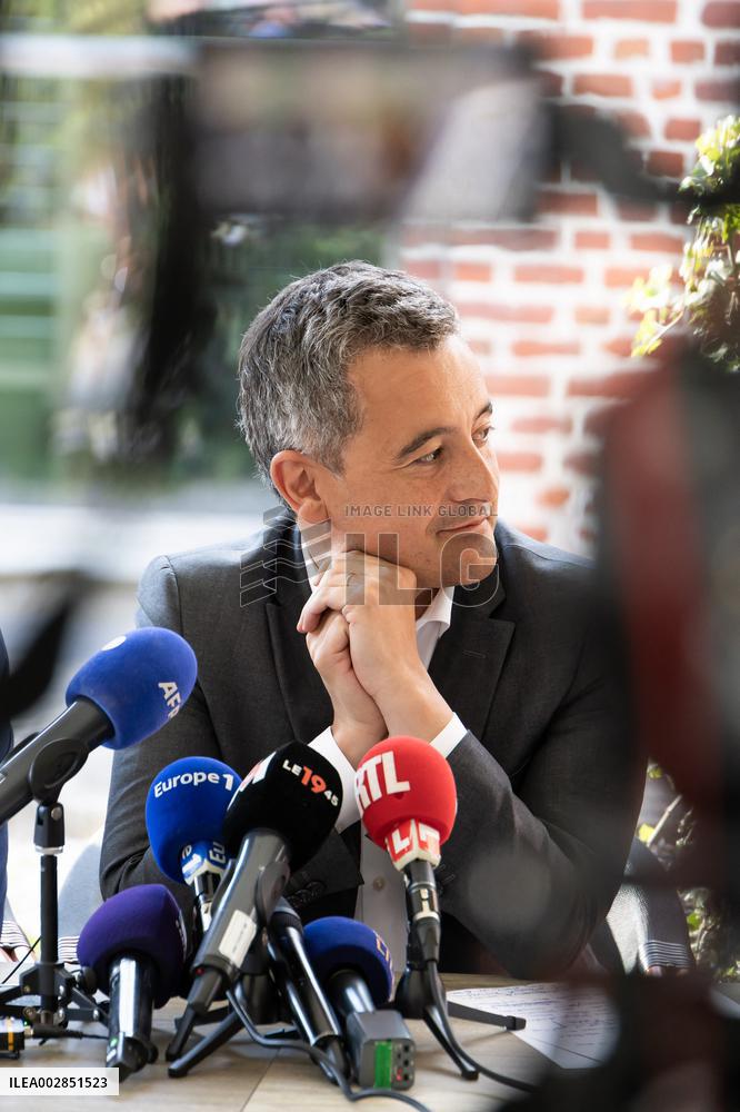 Gerald Darmanin Announces His Candidature For Legislative Elections - Halluin