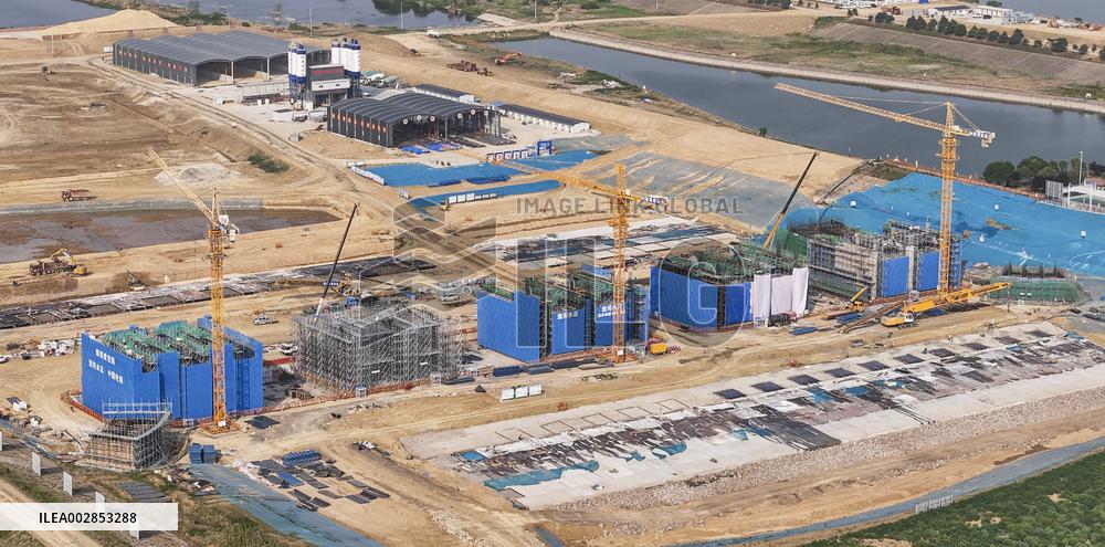 Huaihe River Waterway Project Construction in Huai'an