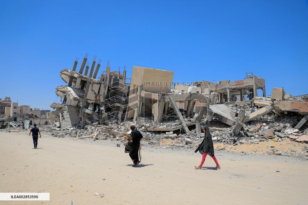 MIDEAST-GAZA-KHAN YOUNIS-DESTRUCTION