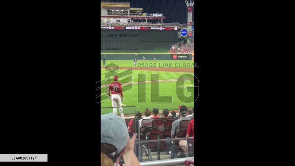 US: Reds Fan Runs And Backflips On Field, Tased By Police At Great American Ball Park 2