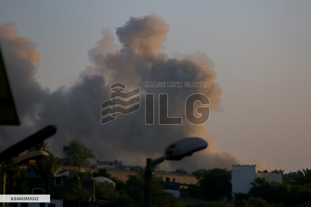 Continued Israeli Strikes On Southern Gaza