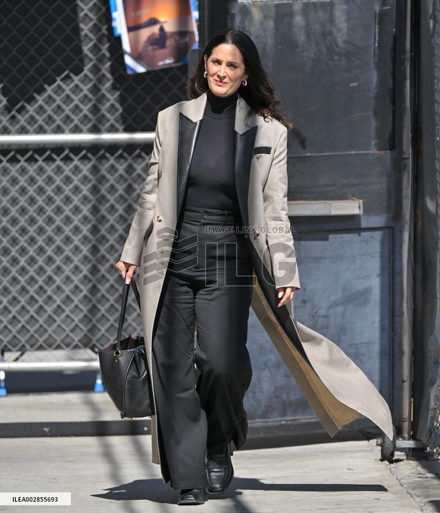 Carrie-Anne Moss At Jimmy Kimmel Live - LA