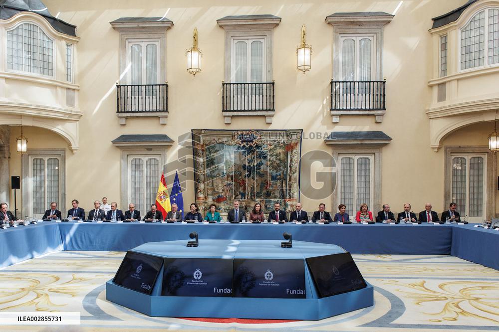 Royals At Members Of Princess Of Asturias Foundation Meeting - Madrid