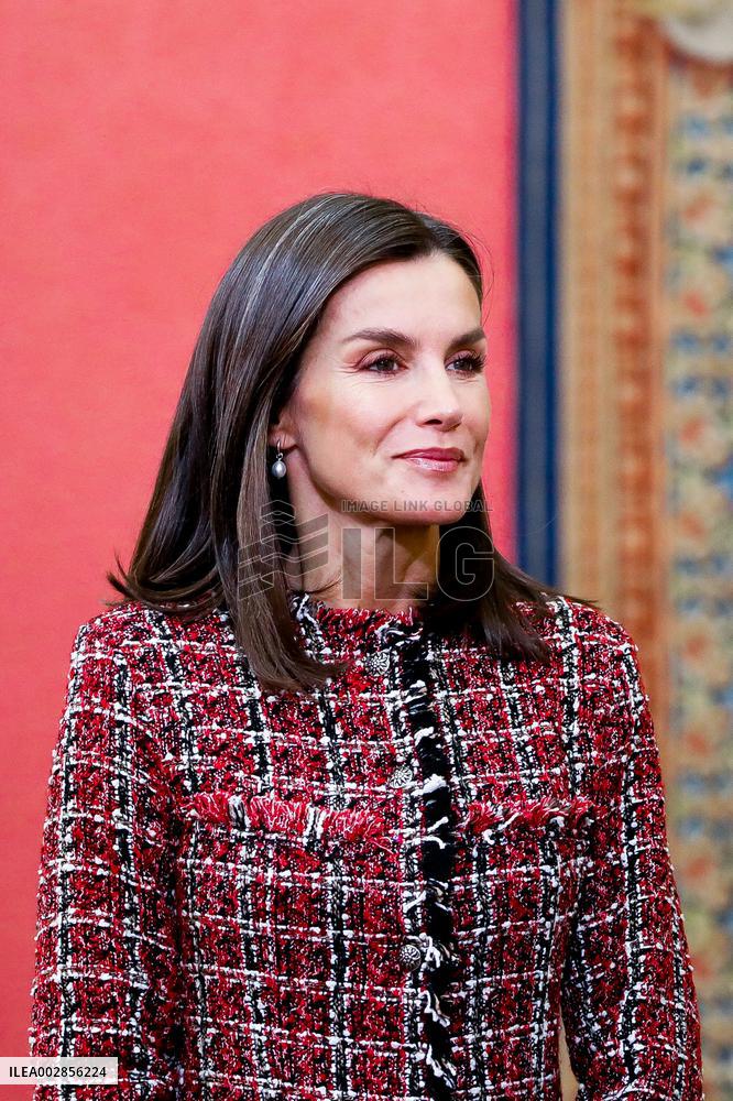 Spanish Royal Couple Meets Board Of Princess Of Asturias Foundation - Madrid