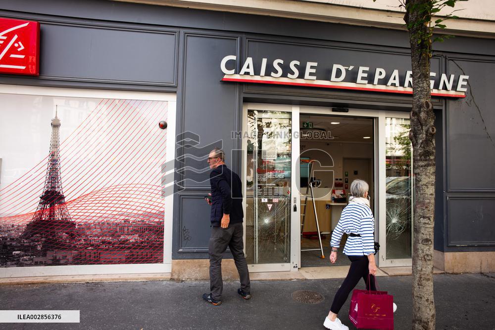 Banks Vandalized - Paris