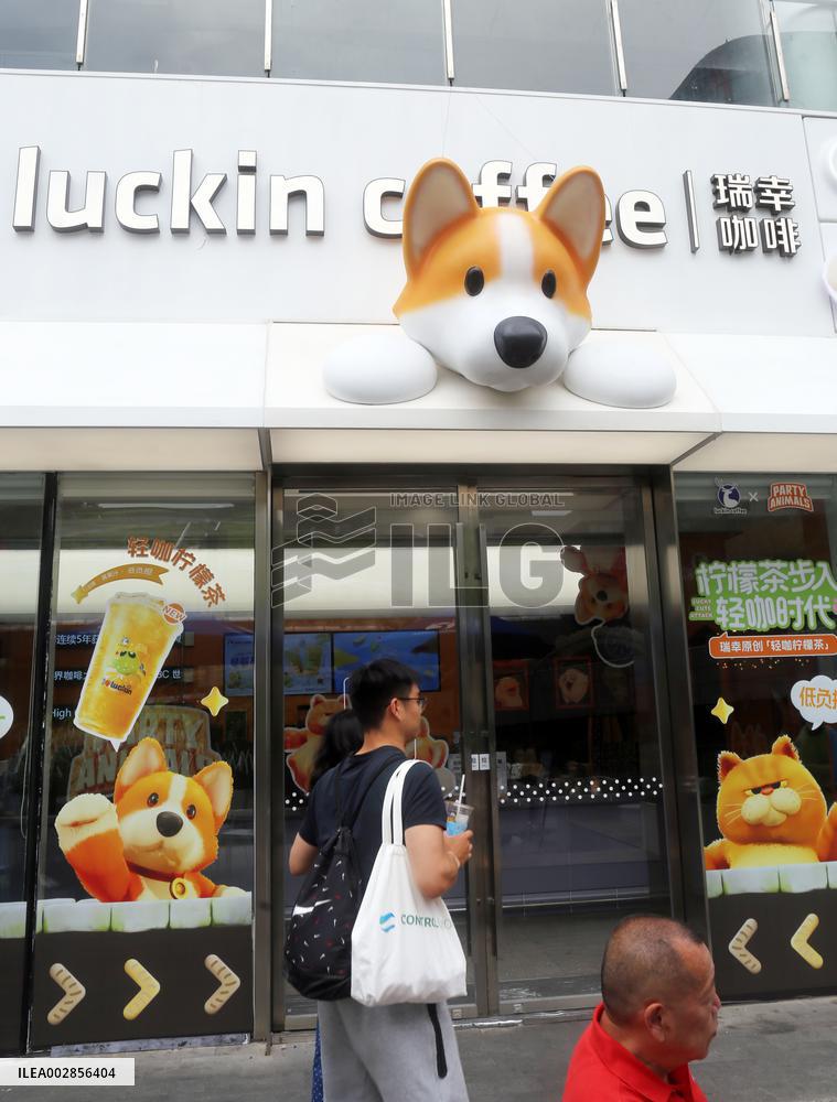 Luckin's Joint Coffee Shop in Shanghai