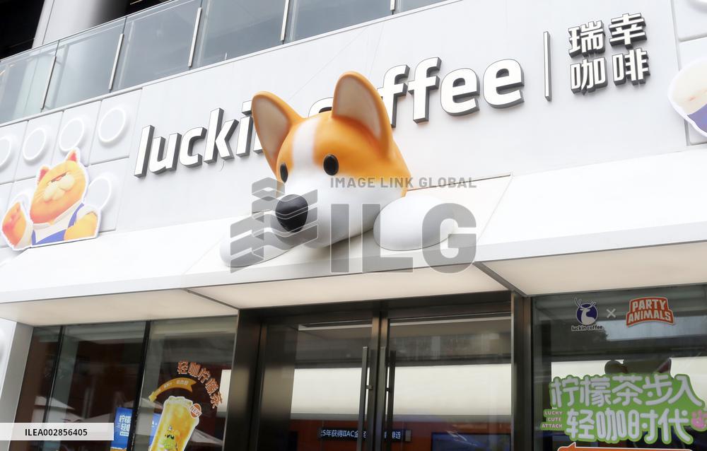Luckin's Joint Coffee Shop in Shanghai