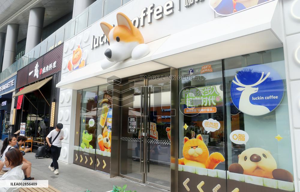 Luckin's Joint Coffee Shop in Shanghai