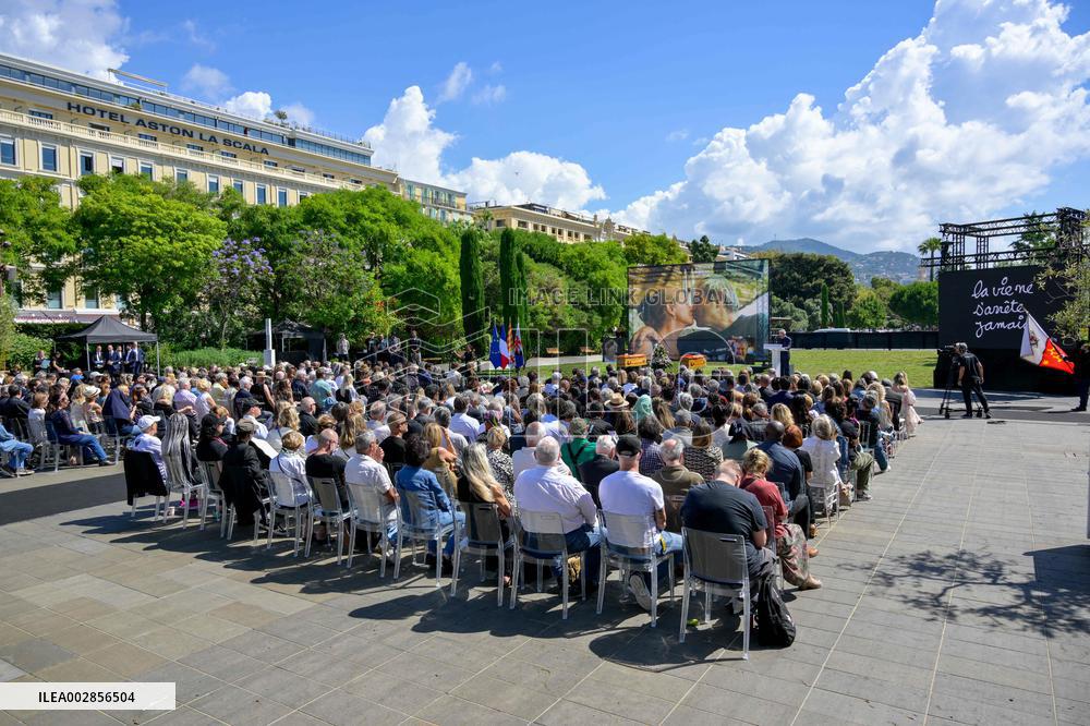 Public Tribute To Ben Vautier And His Wife - France