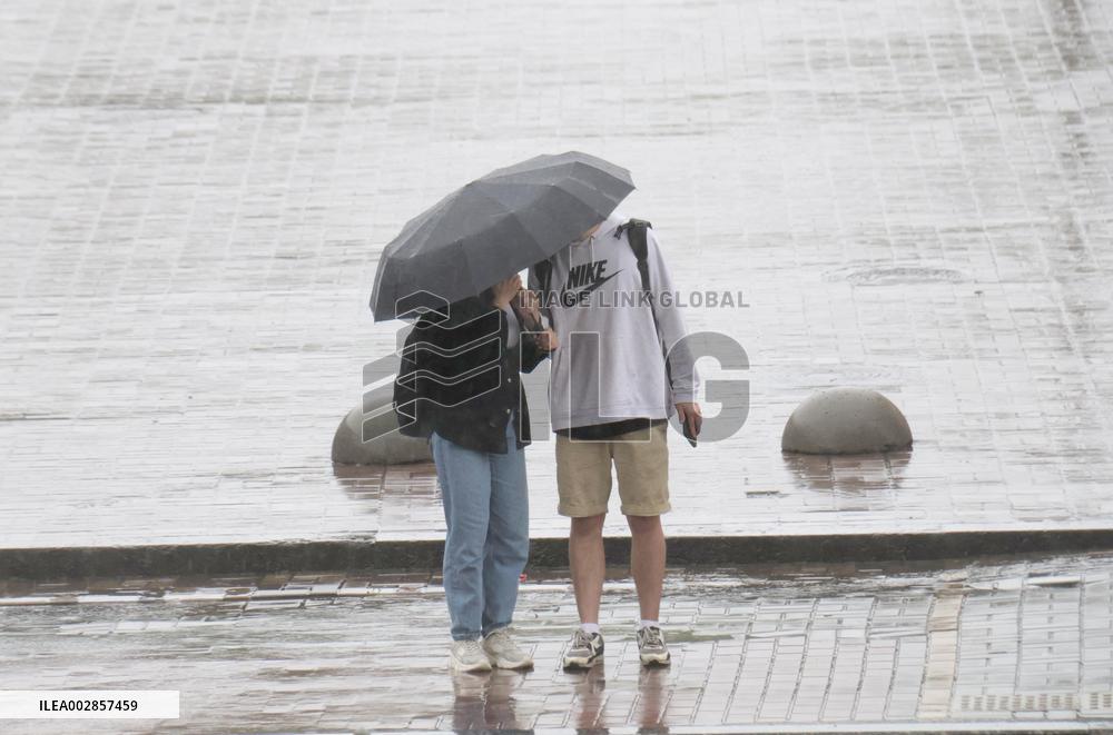 Heavy downpour in Kyiv