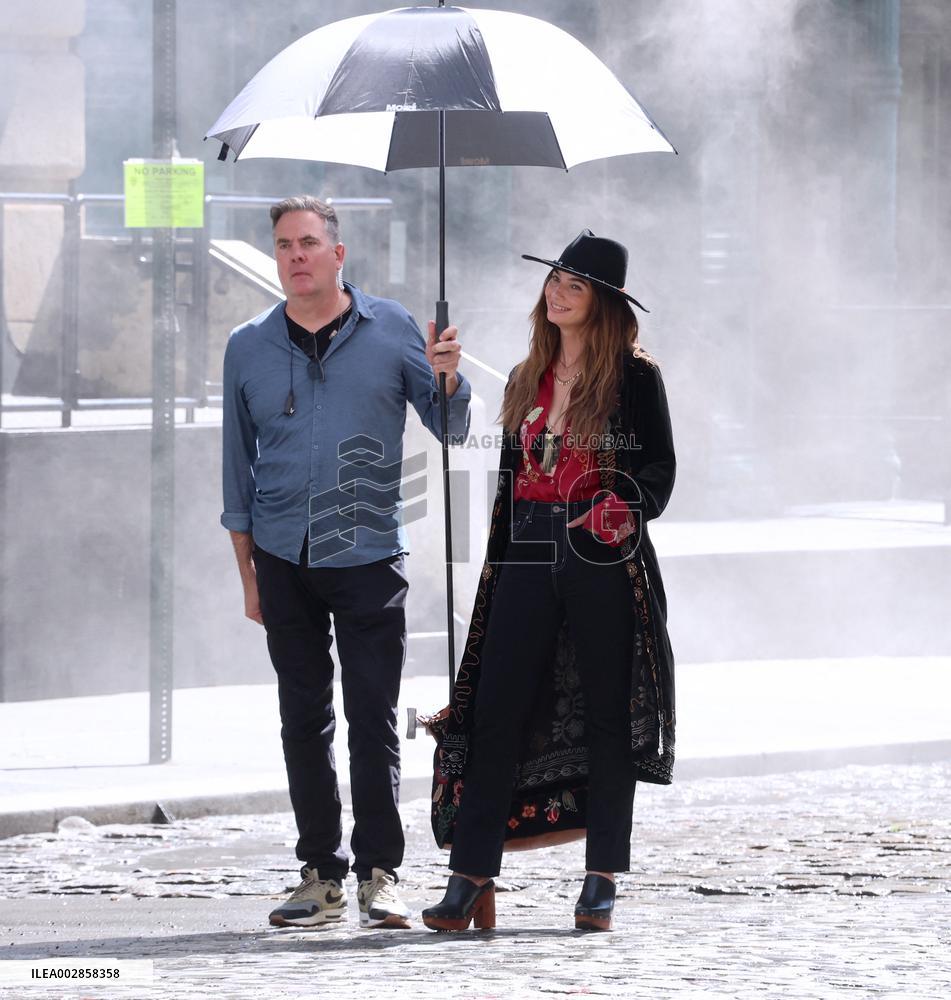 Lily Aldridge During Photoshoot For Johnny Was - NYC