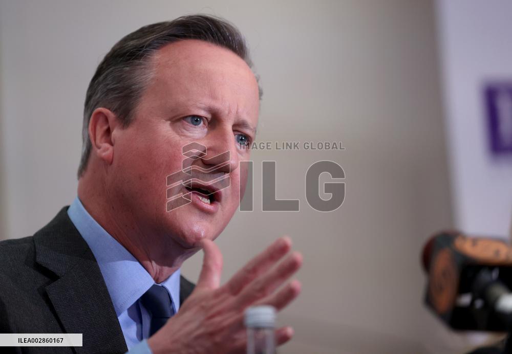 BRITAIN-LONDON-DAVID CAMERON-PRESS BRIEFING