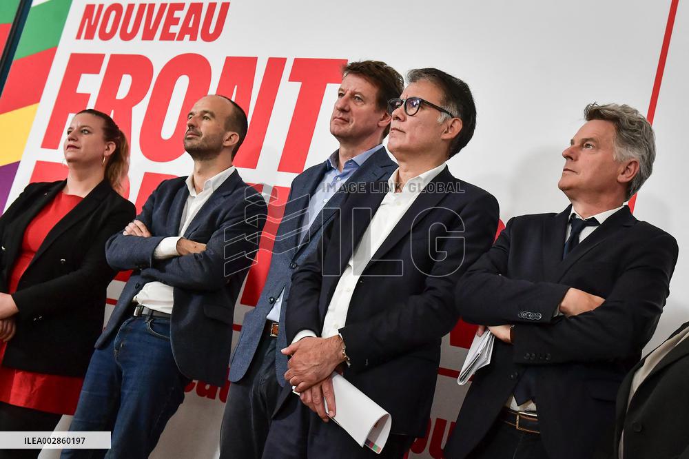 Front populaire press conference in Paris FA