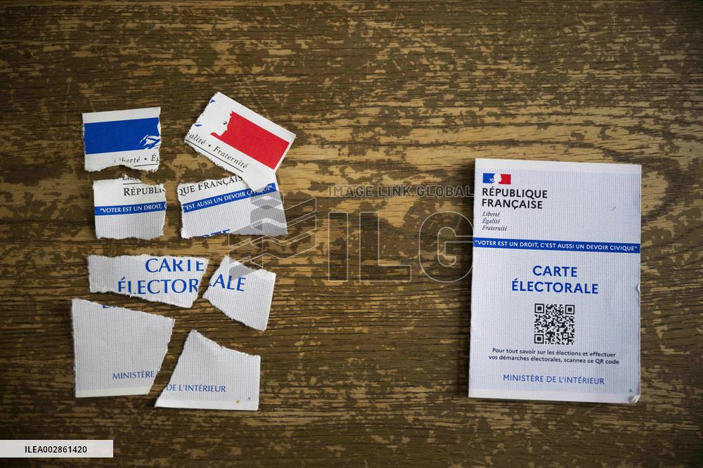 Illustration french electoral card