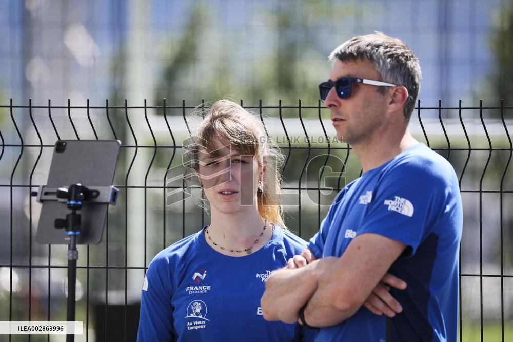 French Speed Climbing Team Training - Briancon