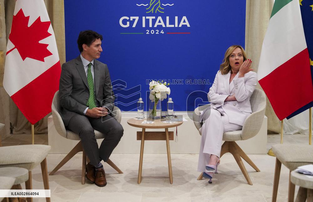 Justin Trudeau At G7 Summit - Italy