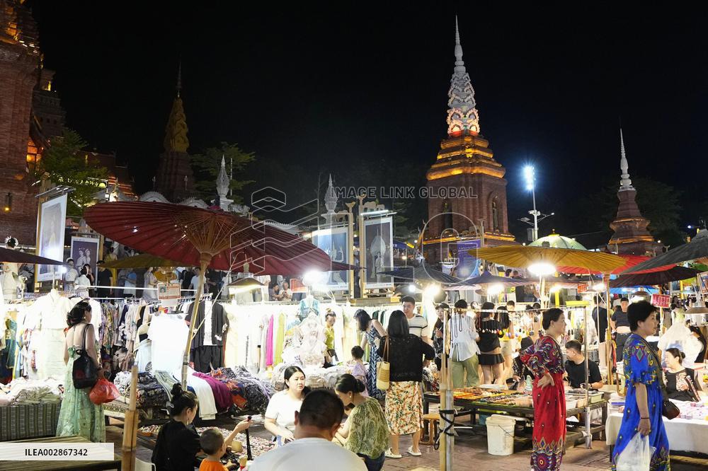 Stalls in China's Yunnan Province