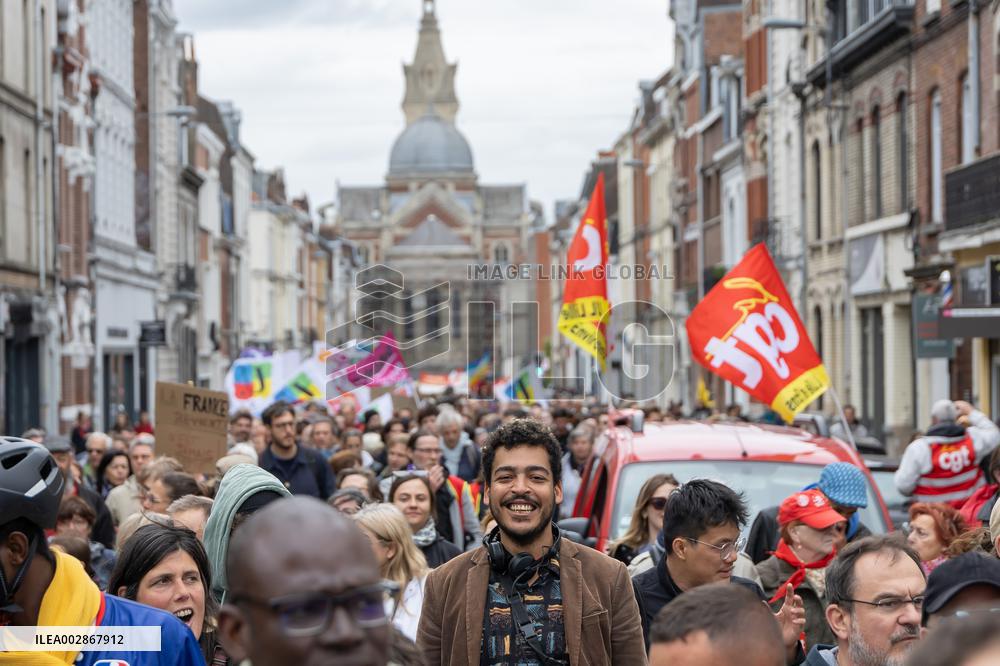 FRANCE-LILLE-PROTEST AGAINST FAR RIGHT