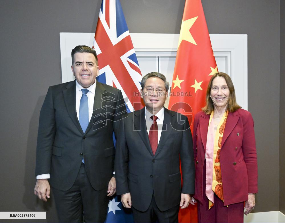 AUSTRALIA-CANBERRA-LI QIANG-AUSTRALIAN SENATE-PRESIDENT-AUSTRALIAN HOUSE OF REPRESENTATIVES-SPEAKER-MEETING