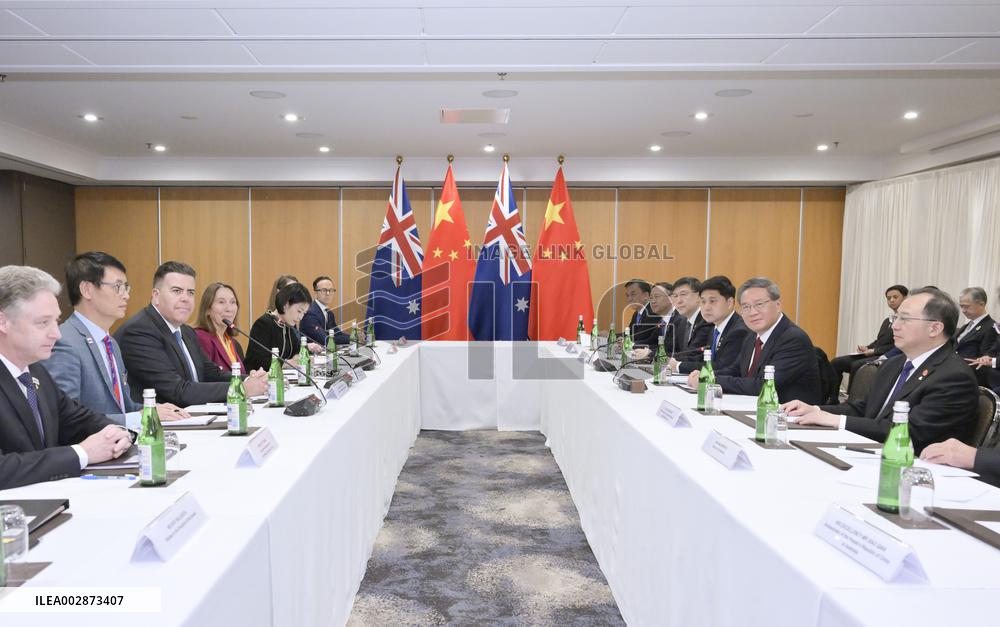 AUSTRALIA-CANBERRA-LI QIANG-AUSTRALIAN SENATE-PRESIDENT-AUSTRALIAN HOUSE OF REPRESENTATIVES-SPEAKER-MEETING