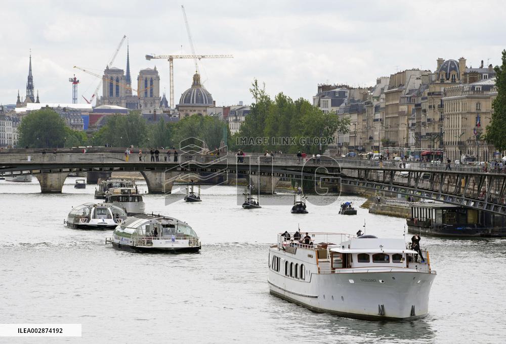 Rehearsal for Paris Olympics opening ceremony