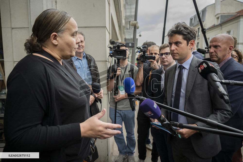 Gabriel Attal Campaigns In Le Perreux-sur-Marne