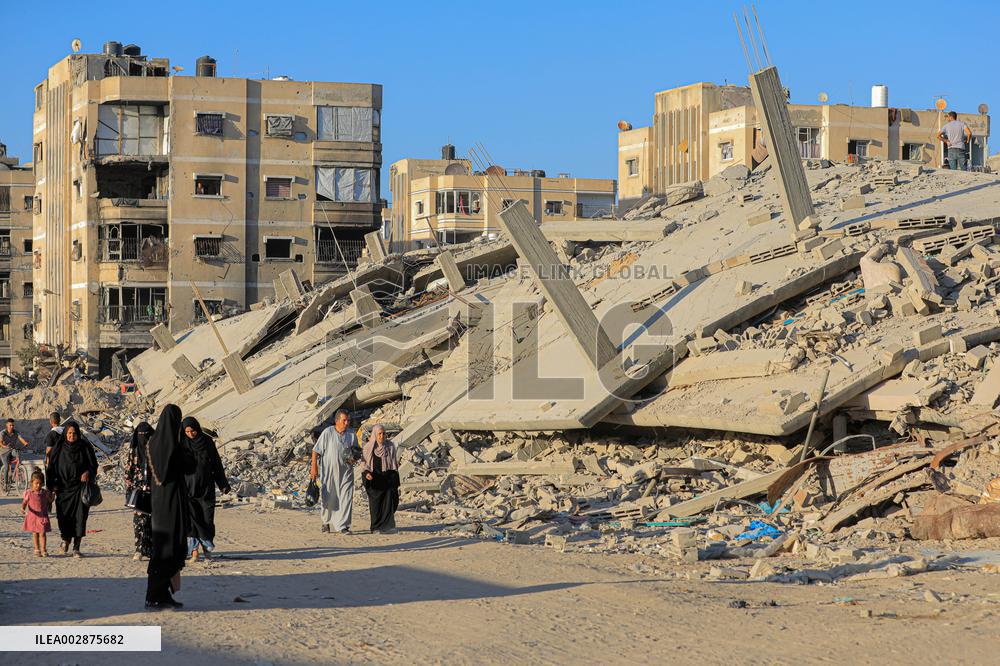 MIDEAST-GAZA-KHAN YOUNIS-DESTRUCTION